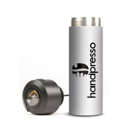 Weiße Thermosflasche mit eingebauter Temperaturanzeige – Handpresso