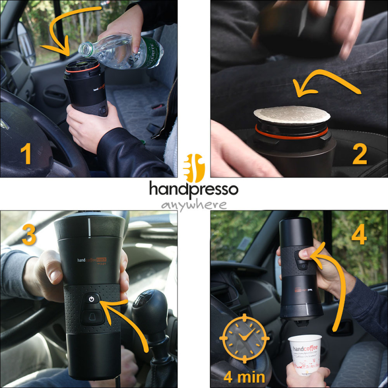 Máquinas de café y de espresso para el coche 12V/ 24V - Handpresso sas