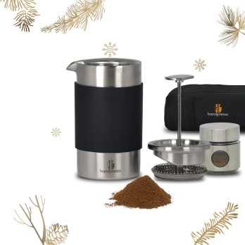 cafetière à piston Handpresso Travel Press portable  de voyage en inox